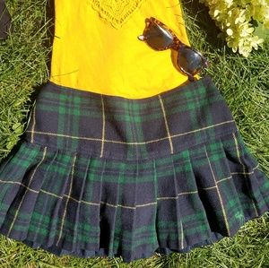 Abercrombie Navy Plaid Miniskirt